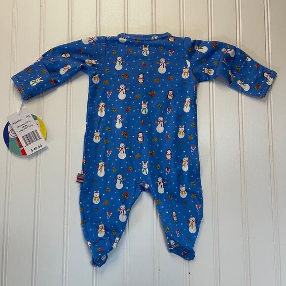 NWT Magnetic Me Snow Much Fun Modal Magnetic Footie Pajamas Preemie - Picture 3 of 4